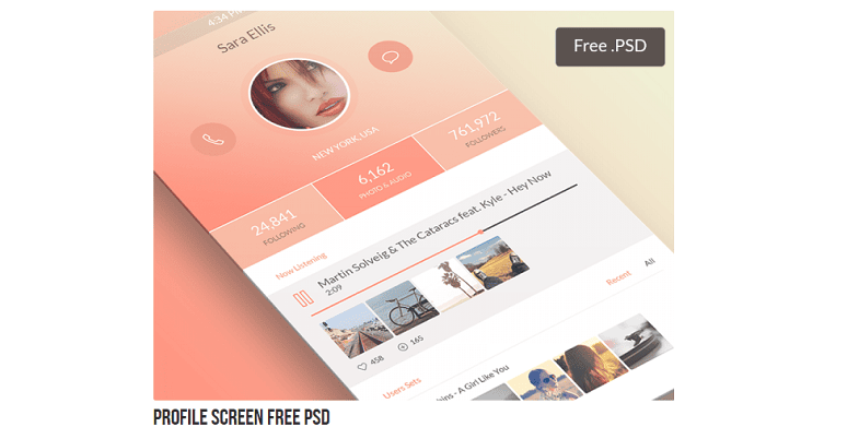 profile screen