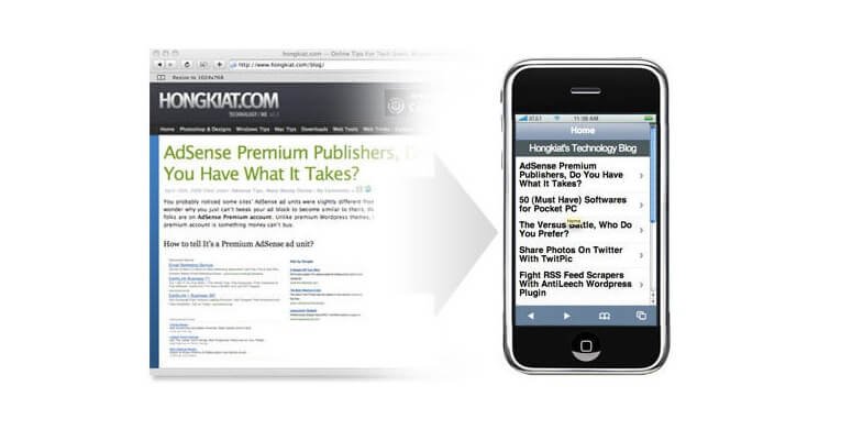 create a mobile version