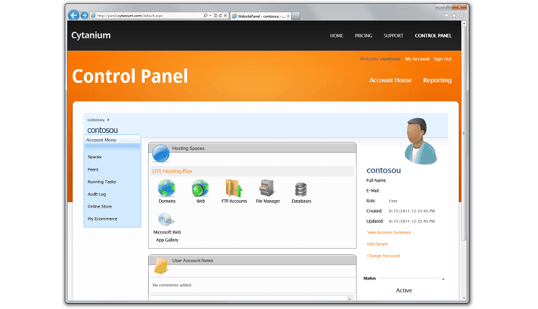 control-panel - Web Hosting Company