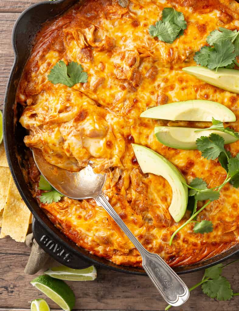 how to serve chicken enchiladas