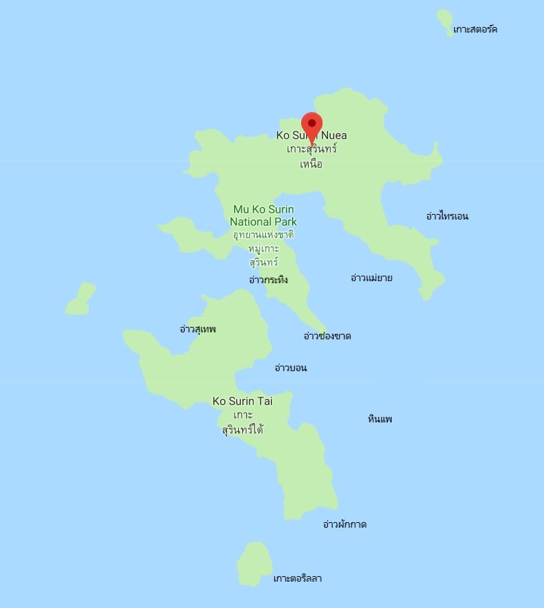 เกาะสุรินทร์ แผนที่