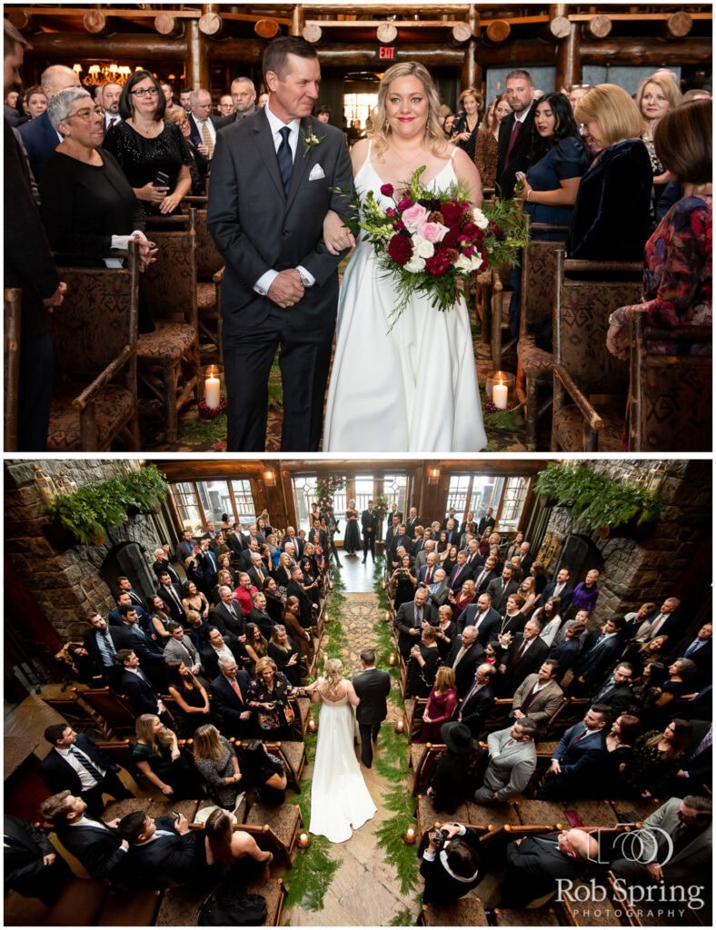 lake Placid, White Face Lodge, Second Photographer, Balcony, Walking down the aisle, bride and father