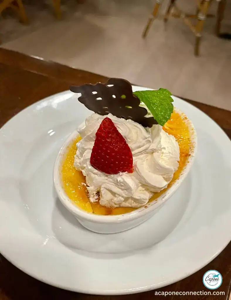 Saltwater Grill Creme Brule Dessert
