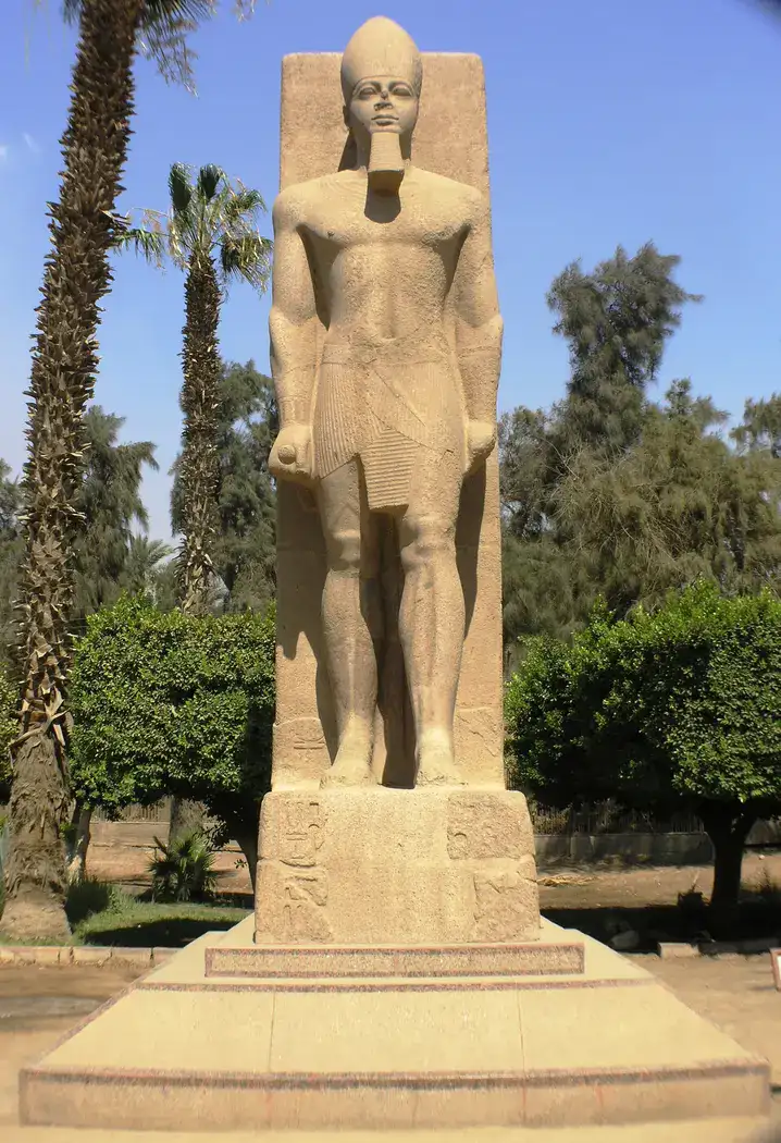 Standing statue of Ramesses II at Memphis Egypt