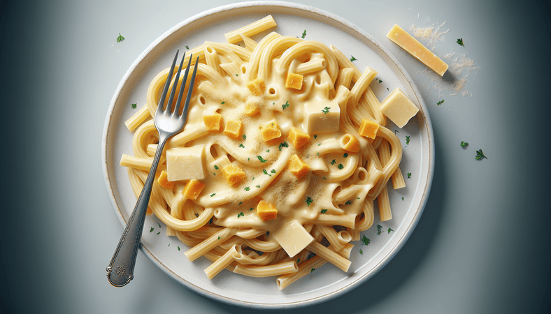 Macarrão 4 queijos fácil