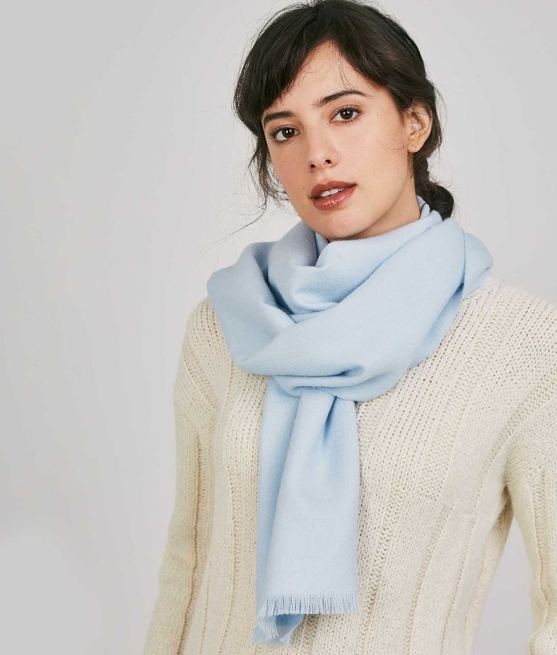 Echarpe Sol Alpaca bleu ciel en baby alpaga