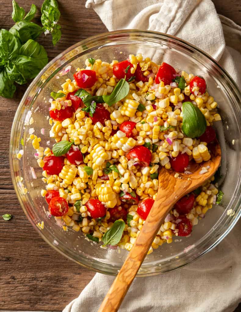 fresh corn tomato salad