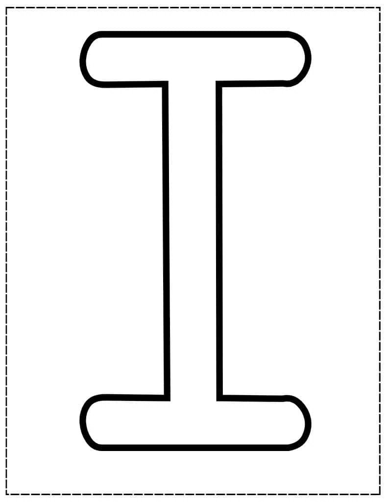 capital I bubble letter