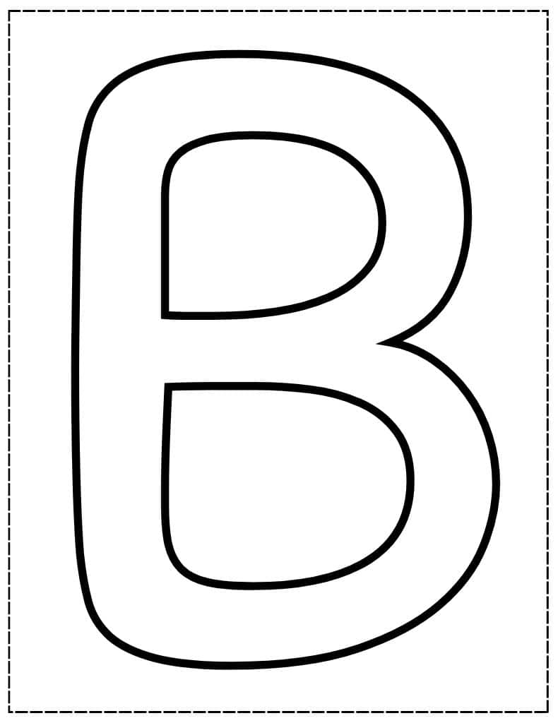 capital letter B bubble letter