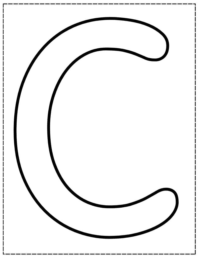 large capital c bubble letter