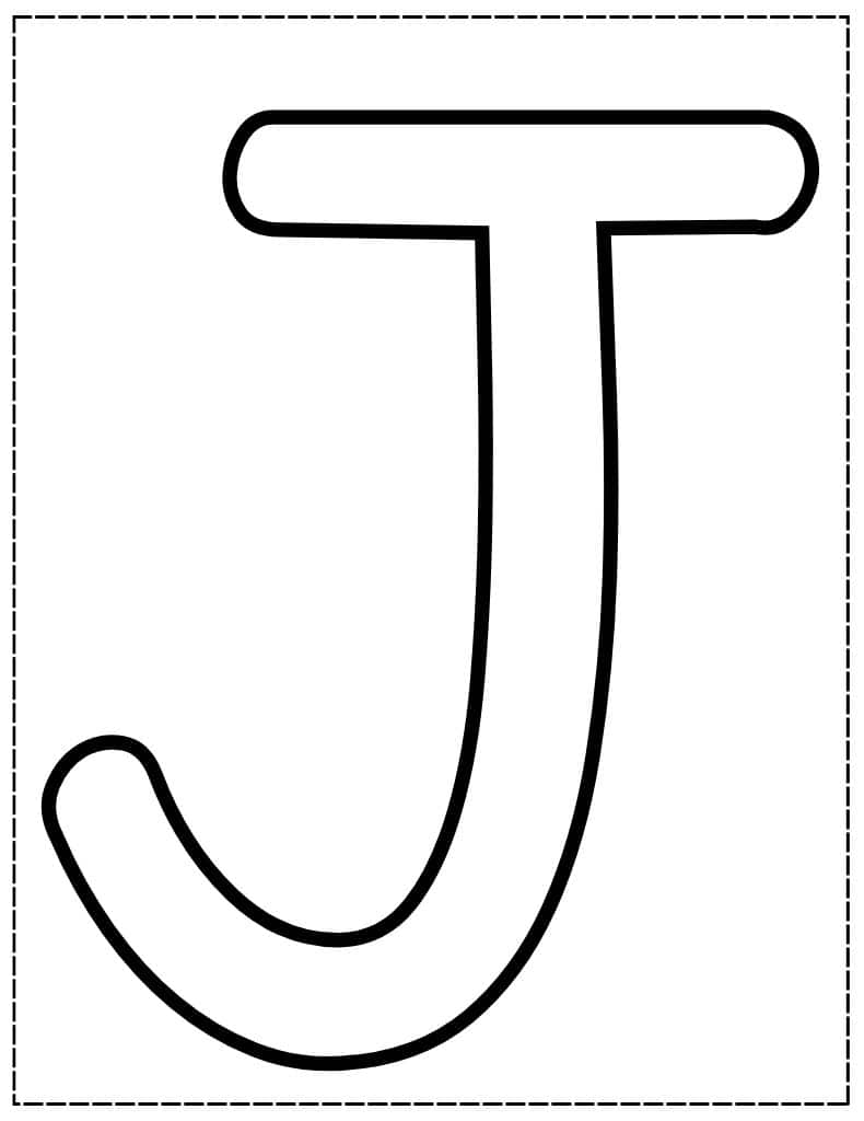 large capital J bubble letter