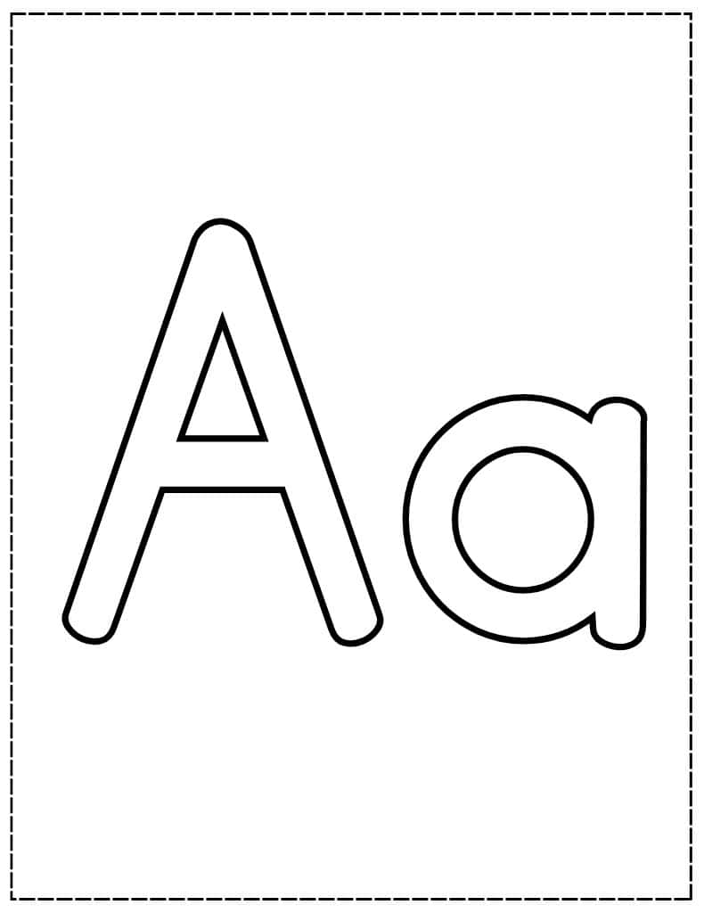 capital A and lowercase a bubble letters