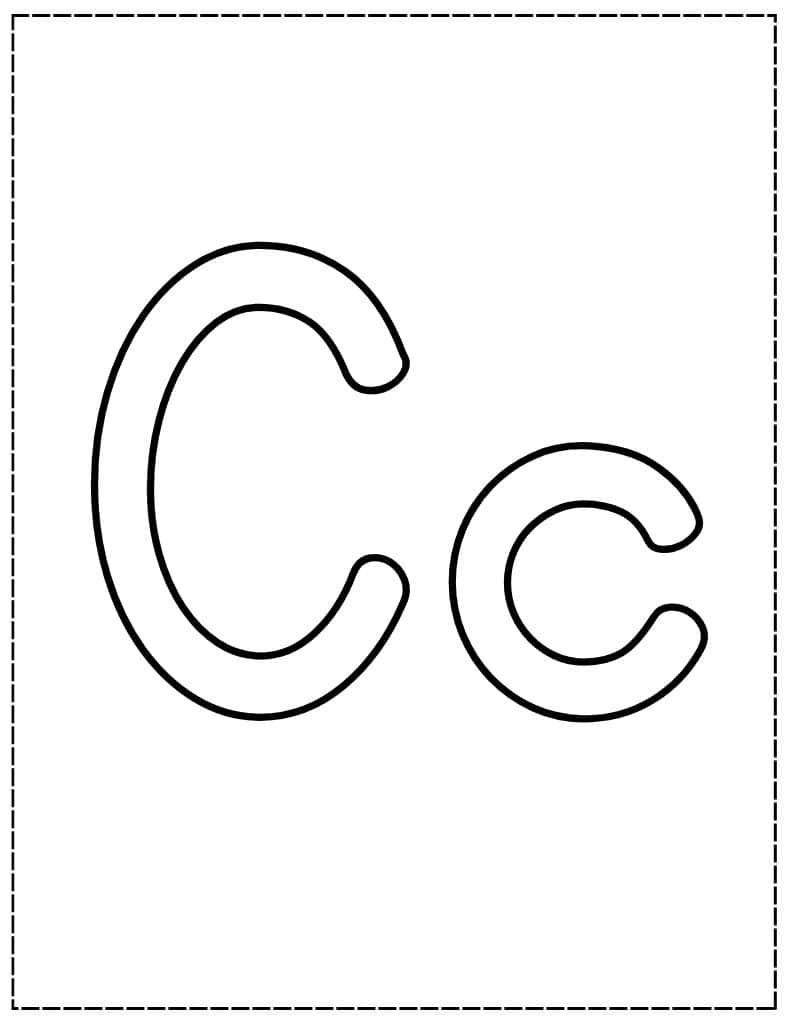 capital and lowercase letter c bubble letters