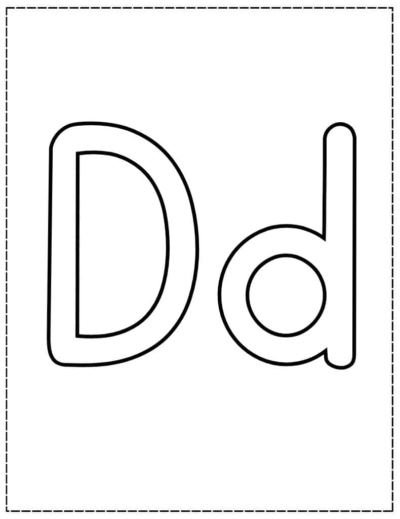 capital and lowercase letter d bubble letters
