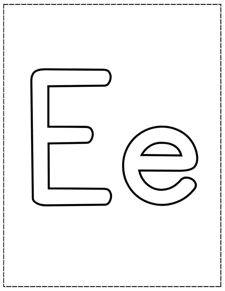 capital and lowercase e bubble letters