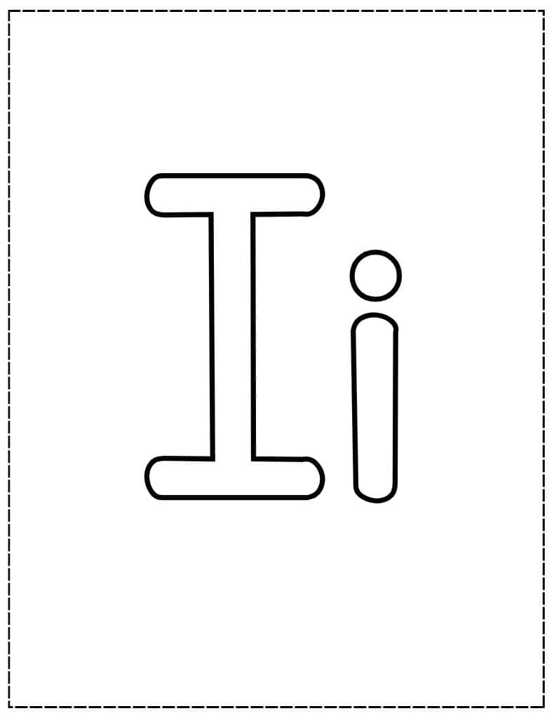 capital and lowercase i bubble letters