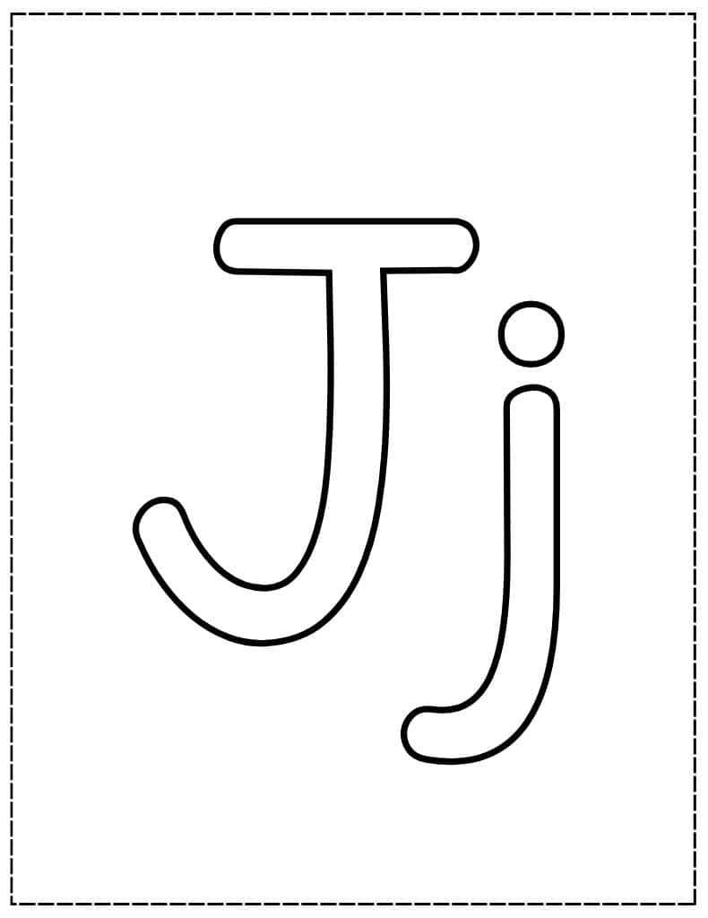 capital and lowercase j bubble letters