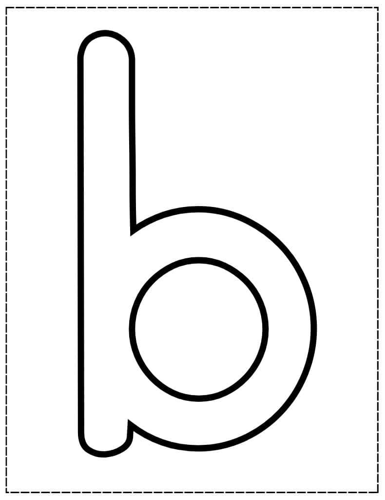 large bubble letter lowercase b