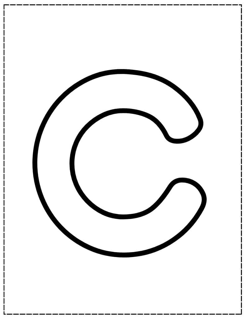 large lowercase c bubble letter