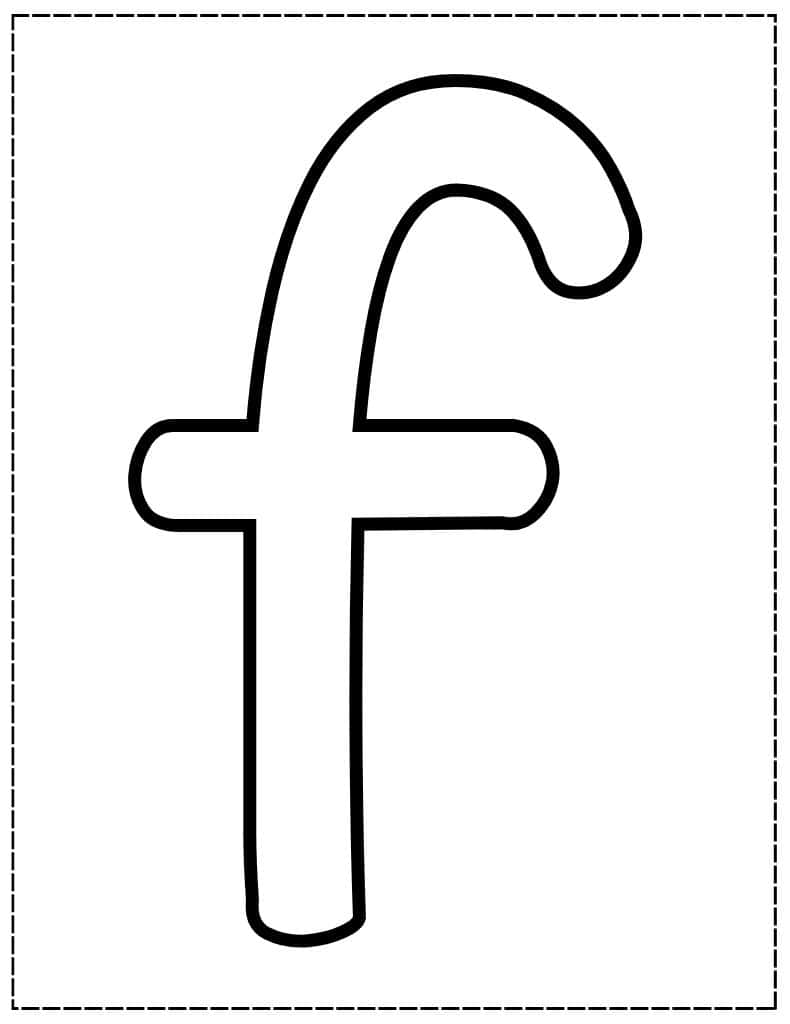 large lowercase f bubble letter