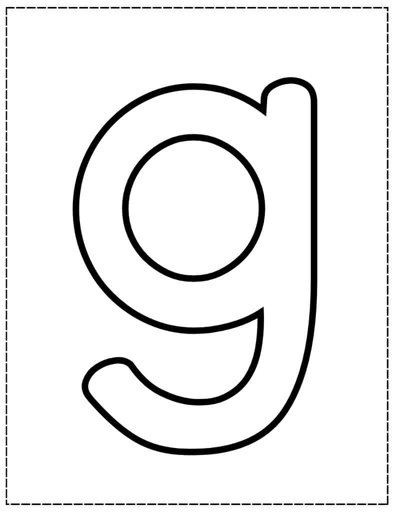 large lowercase g bubble letter