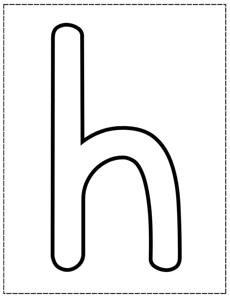 large lowercase h bubble letter