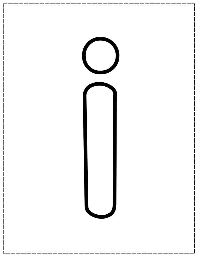 large lowercase i bubble letter