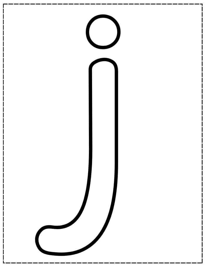 large lowercase j bubble letter