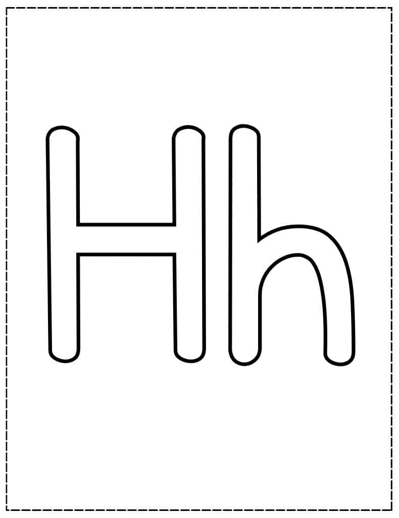 capital and lowercase h bubble letters