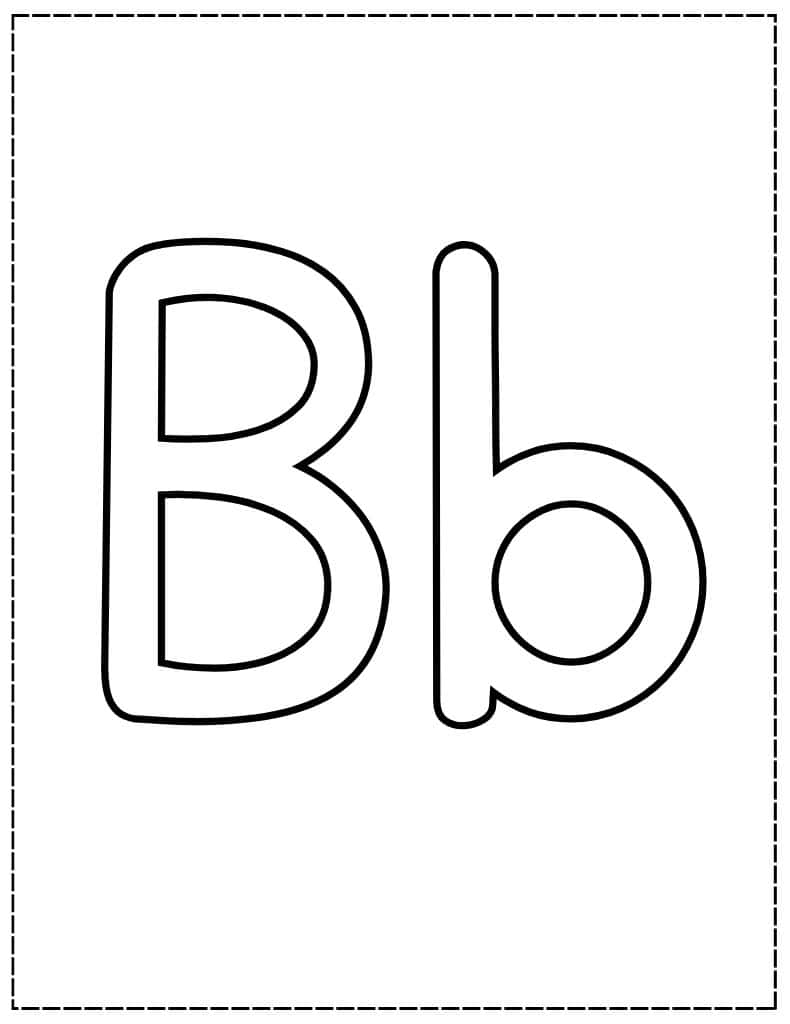 capital and lowercase letter b bubble letters