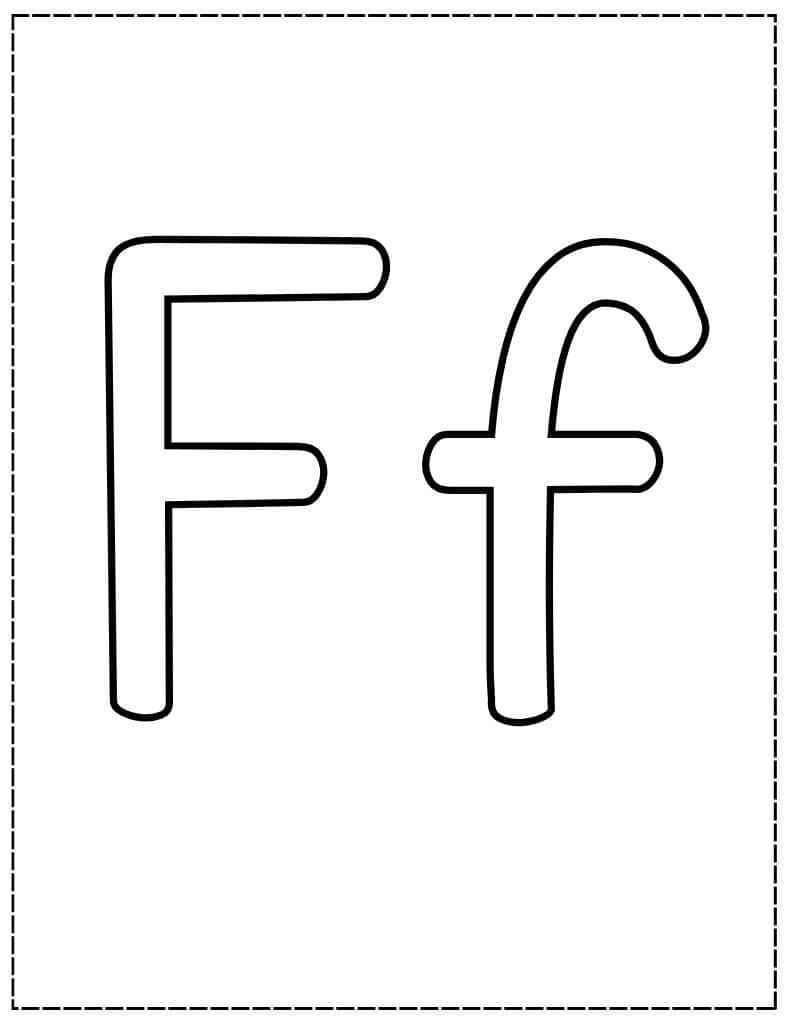 capital and lowercase F bubble letters