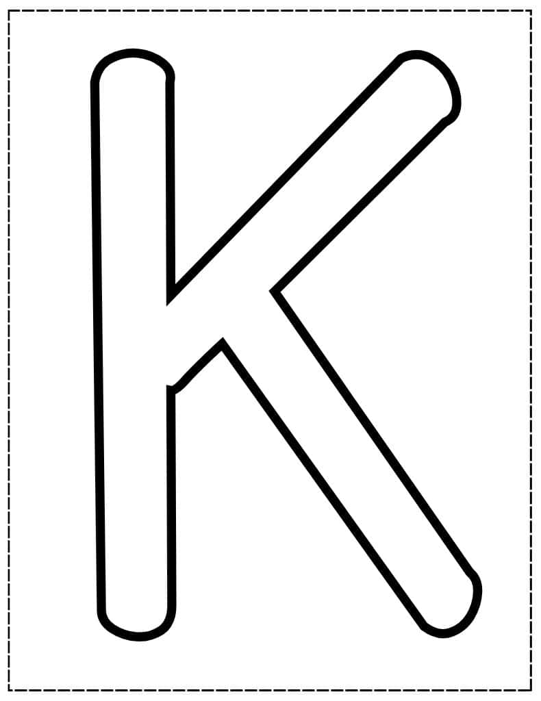 large capital K bubble letter