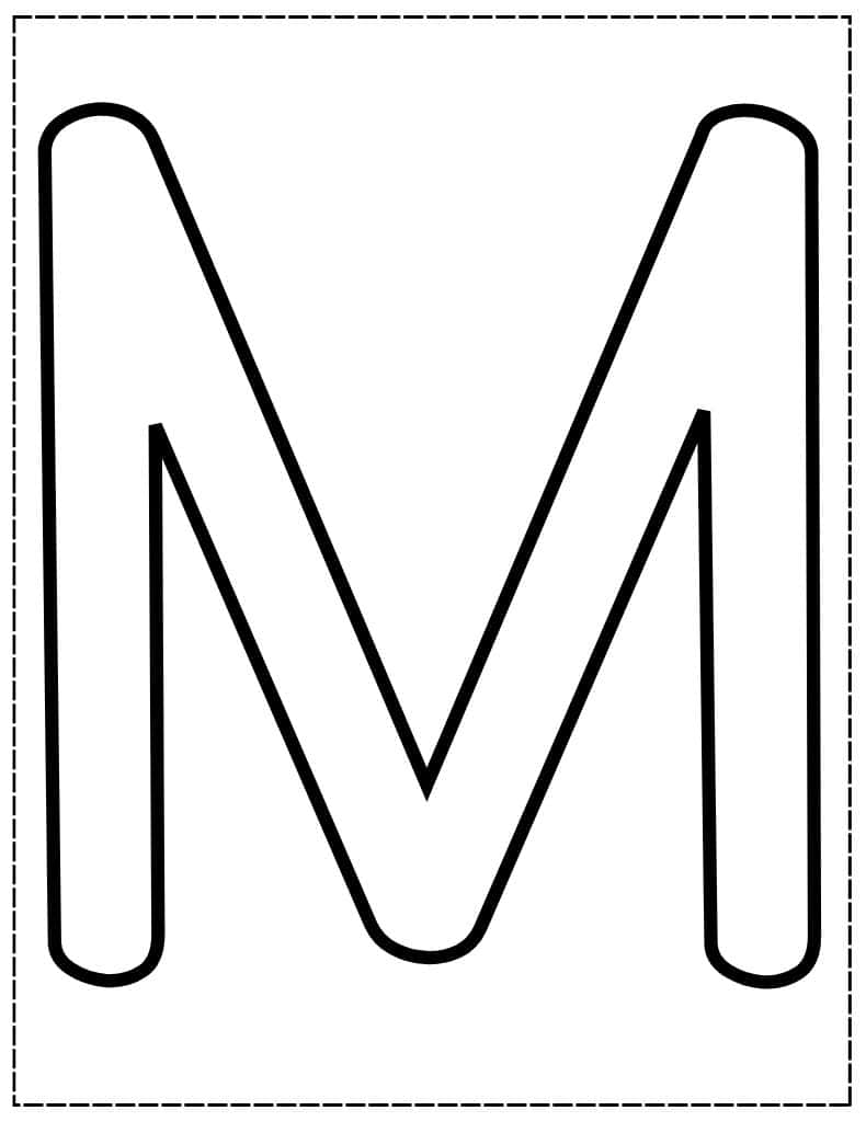 large capital M bubble letter