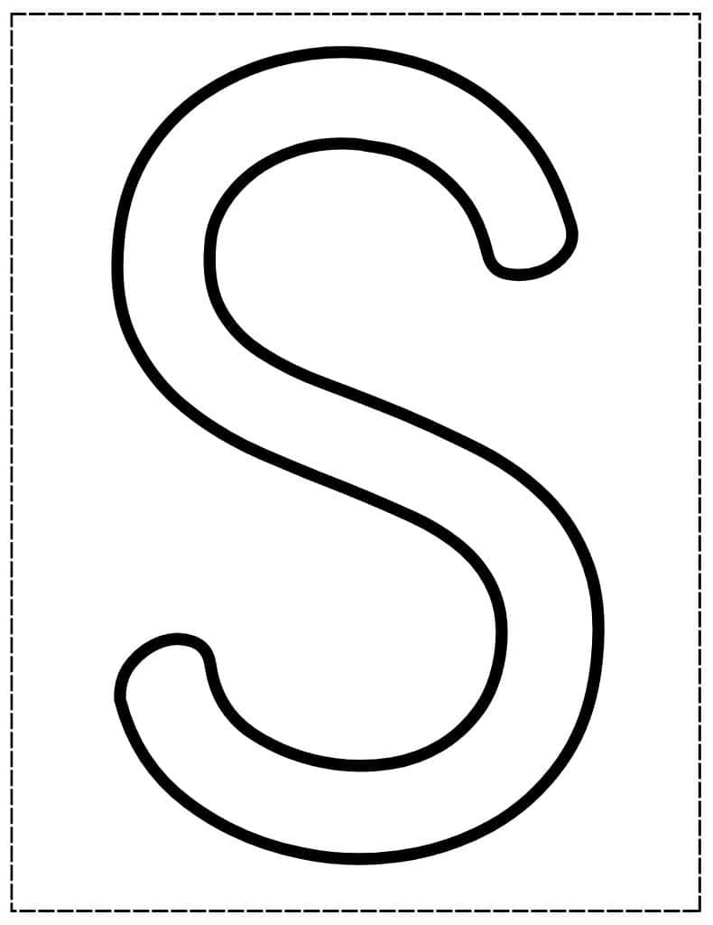 large uppercase S bubble letter