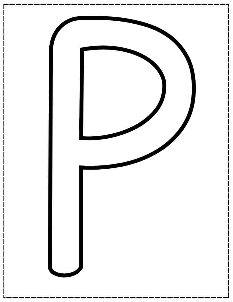 large capital p bubble letter