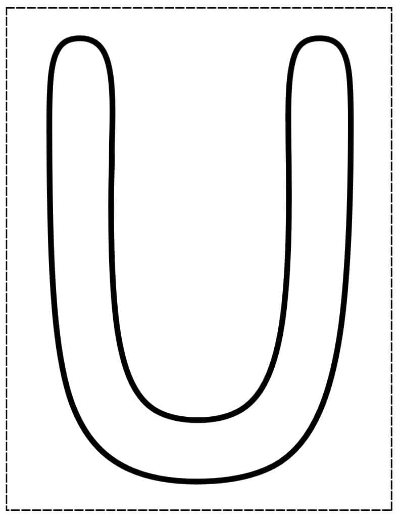 large capital u bubble letter