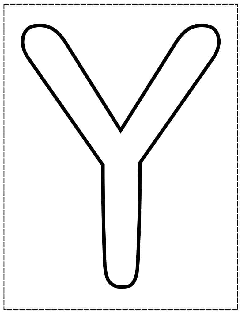 large capital y bubble letter