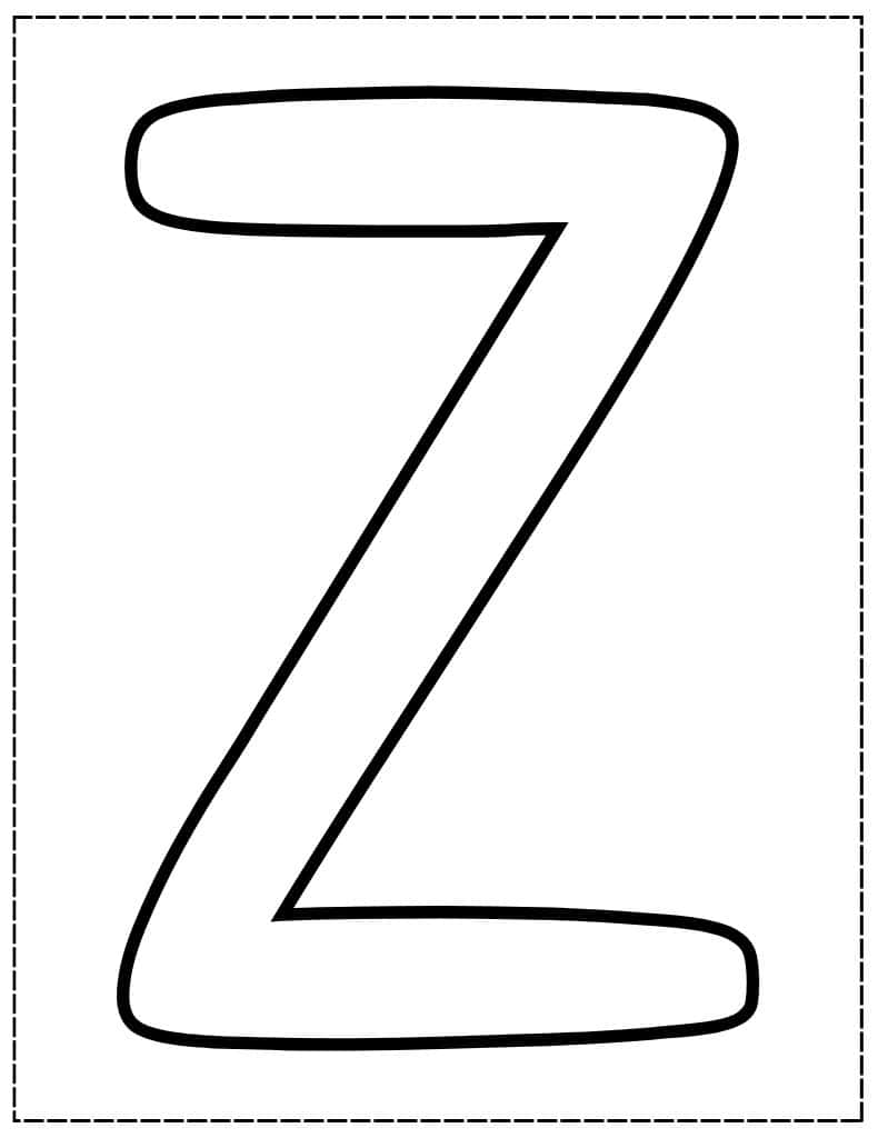 large capital z bubble letter