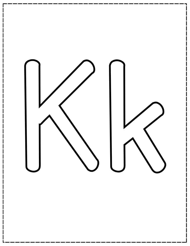 capital and lowercase letter k bubble letters
