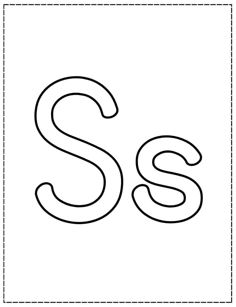 capital and lowercase S bubble letters