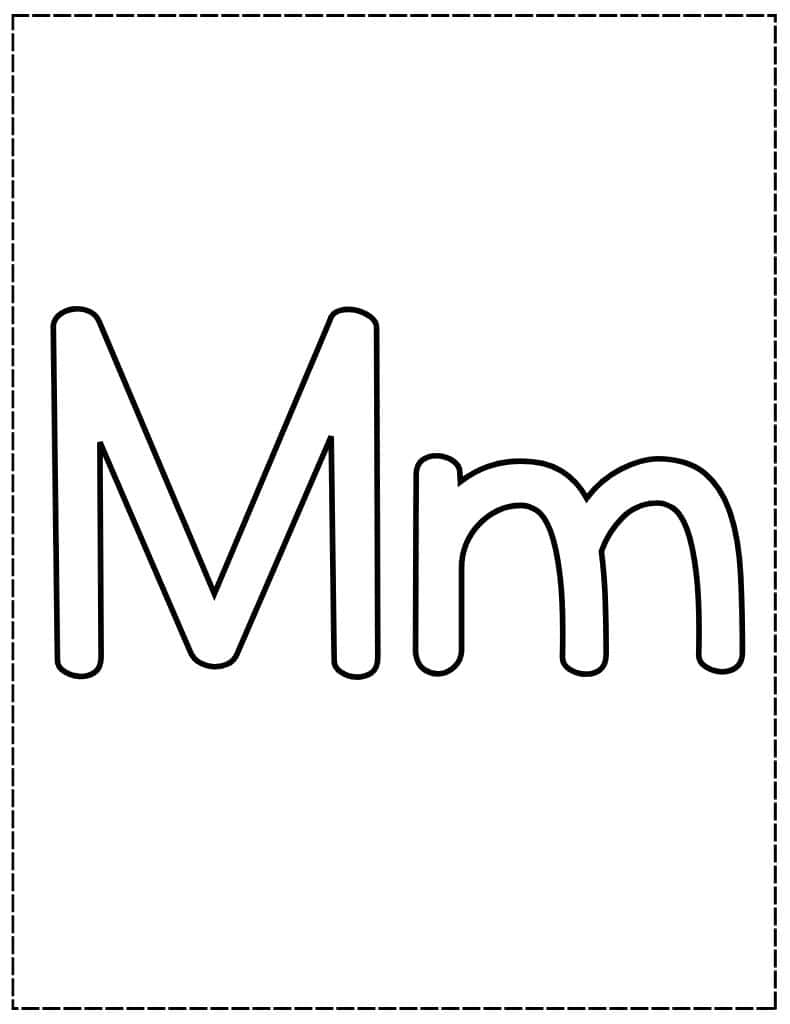 capital and lower case M bubble letters