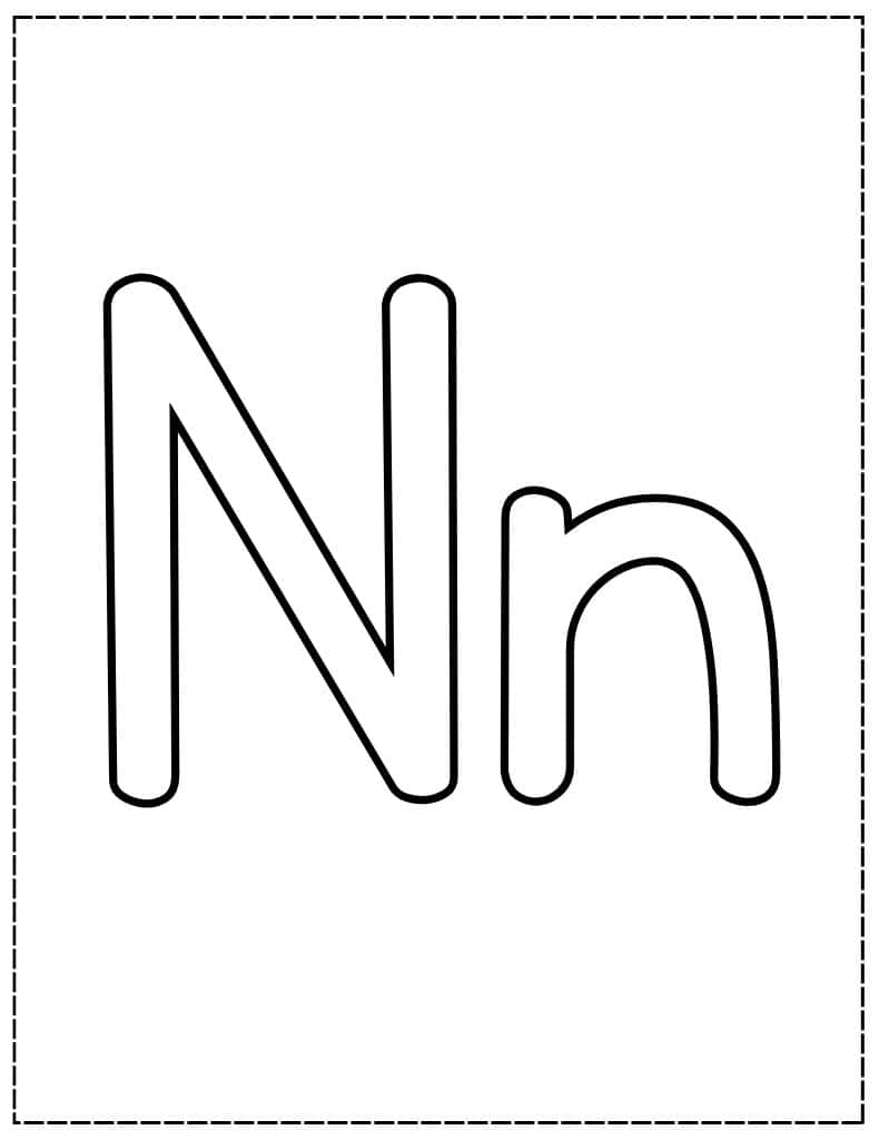 capital and lowercase N bubble letters
