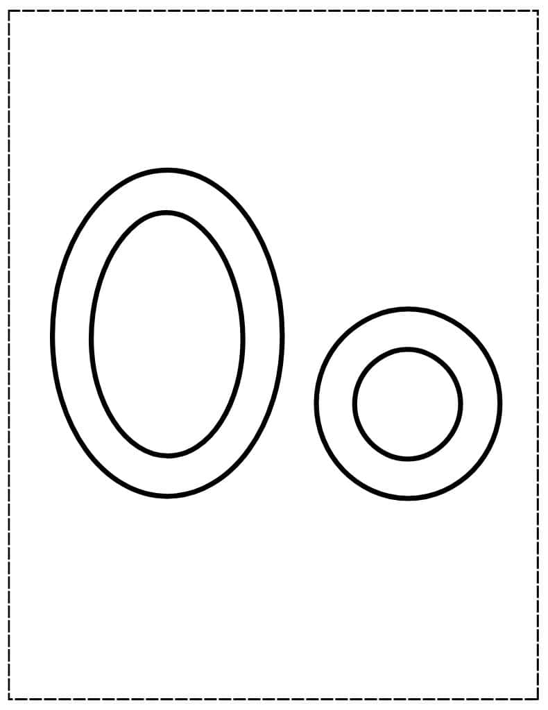 capital and lowercase o bubble letters