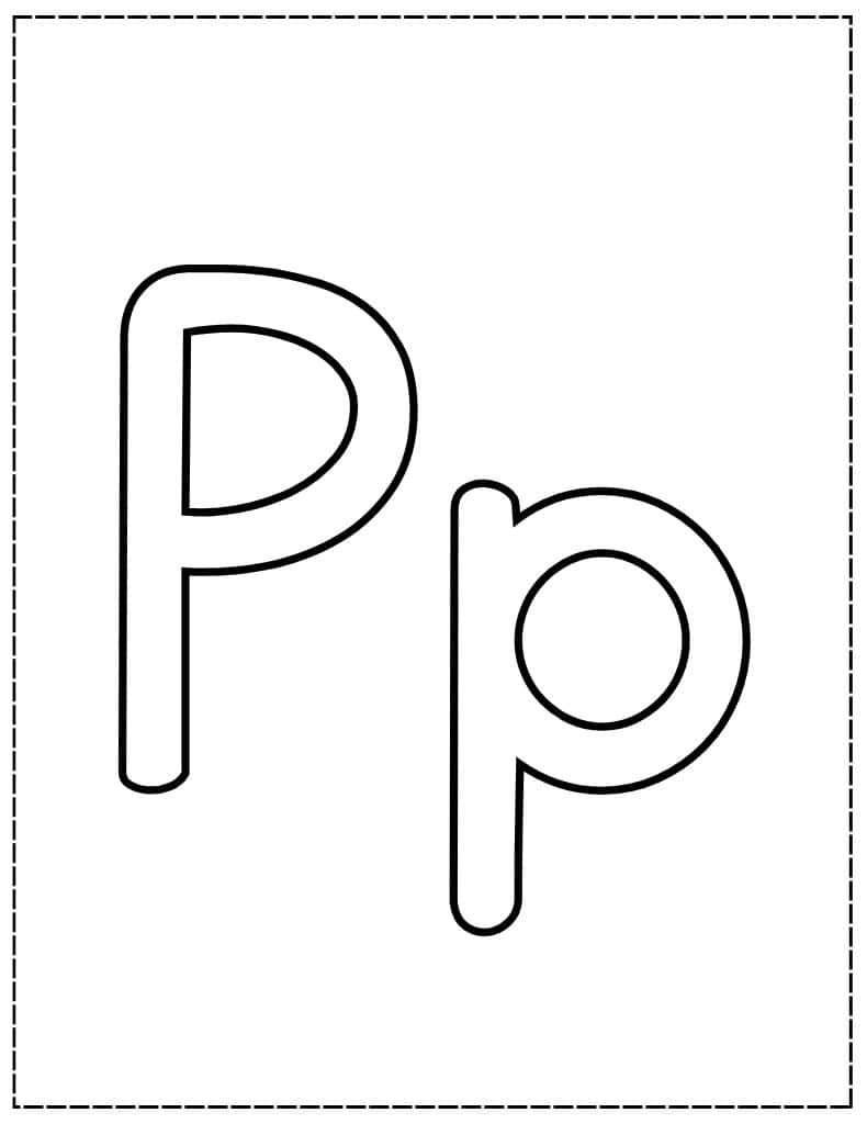 capital and lowercase p bubble letters