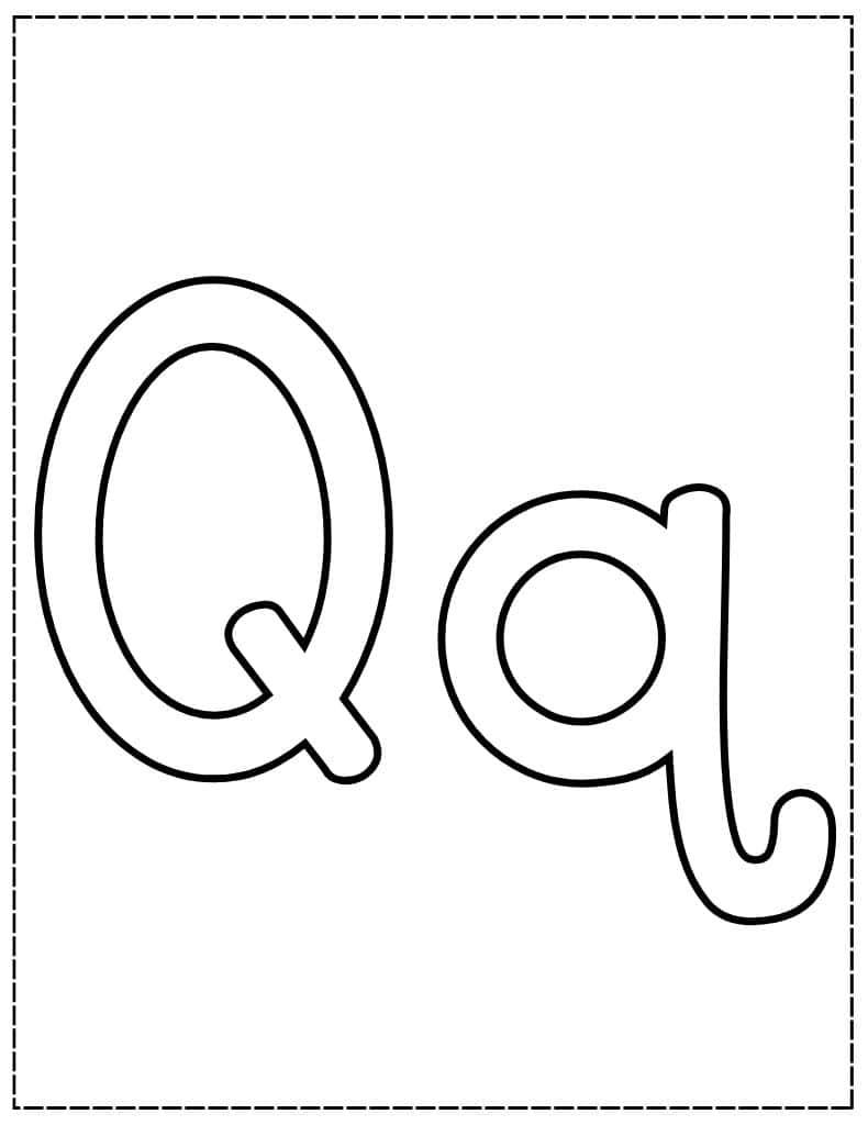 capital and lowercase q bubble letters