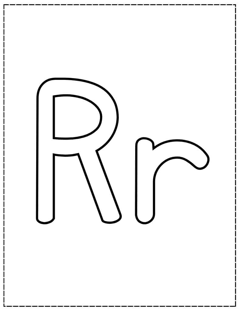 capital and lowercase r bubble letters