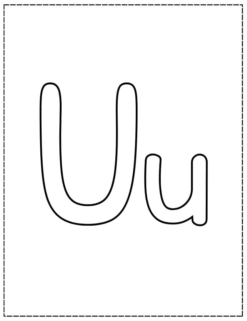 capital and lowercase u bubble letters