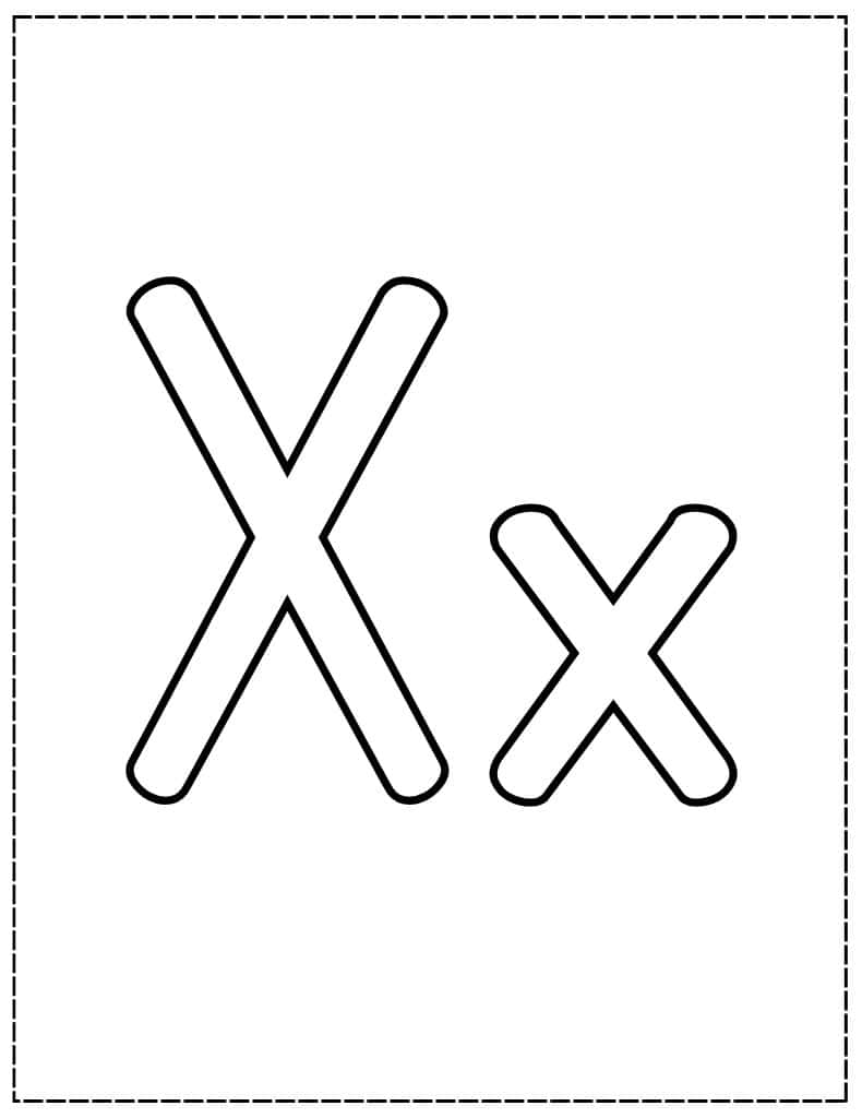 capital and lowercase x bubble letters