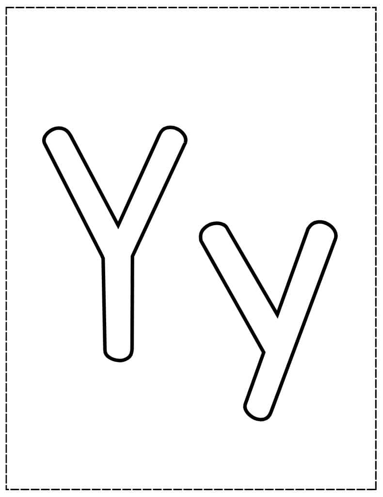 capital and lowercase y bubble letters