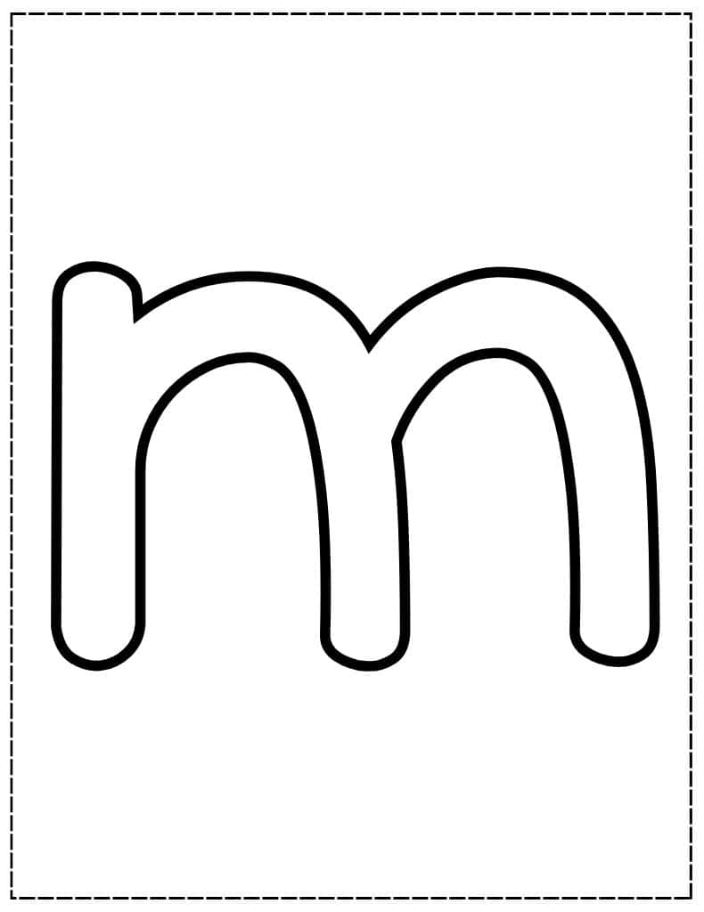 large lowercase m bubble letter